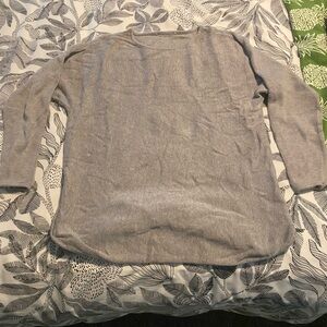 Michael Kors Light Gray Knit Top with Zippers